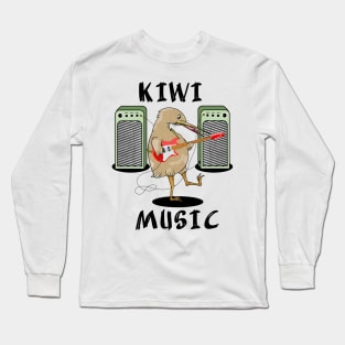 Kiwi Playing Guitar Long Sleeve T-Shirt